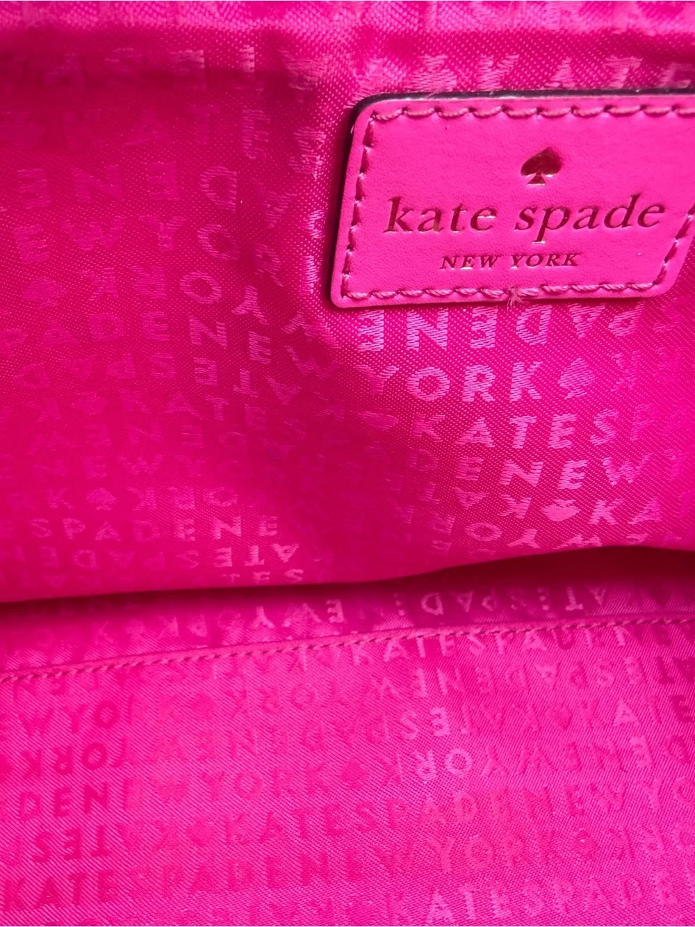 kate spade Two-Tone Hot Pink and Orange Leather Satchel Crossbody